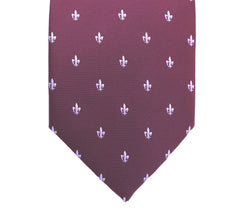 Classic French Lily Tie - Blue violet with white lily