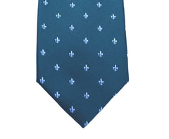Classic French Lily Tie - Blue violet with white lily