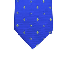 Classic French Lily Tie - Blue violet with white lily