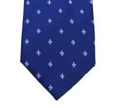 Classic French Lily Tie - Blue violet with white lily