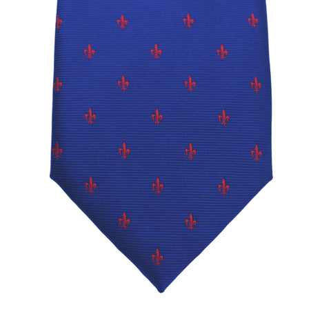 Classic French Lily Tie - Bay of Many with red lily