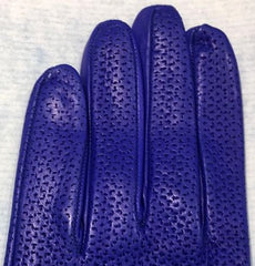 LIMITED EDITION, PERFORATED WOMEN OLD ROSE LEATHER GLOVES WITH BOWS, SILK LINER, MADE IN ITALY- TIE SHOP ROME FINGERS