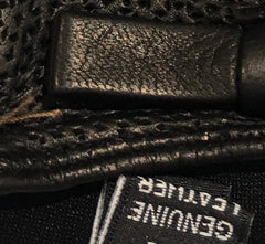 LIMITED EDITION, PERFORATED WOMEN BLACK LEATHER GLOVES WITH BOWS, SILK LINER, MADE IN ITALY DETAILS