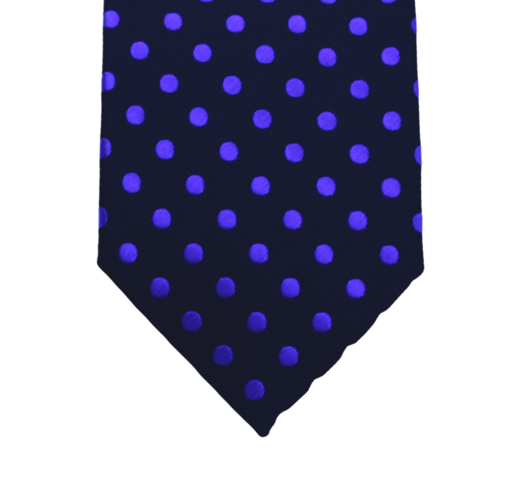 Classic Maxi Polka Dot tie - Haiti with indigo dots