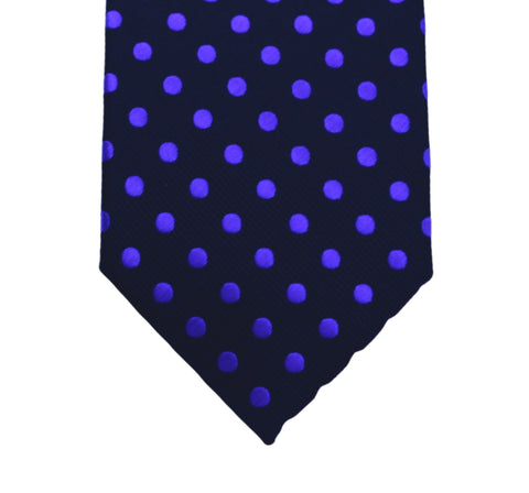 Classic Maxi Polka Dot tie - Haiti with indigo dots
