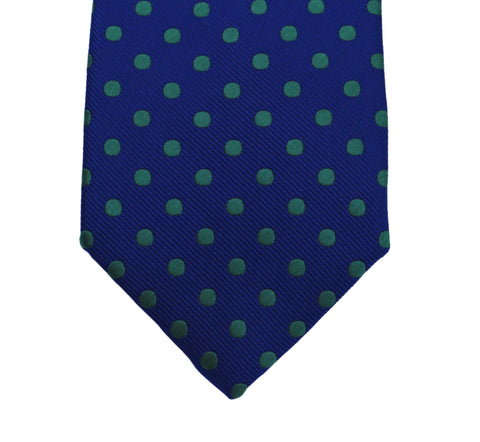 Classic Maxi Polka Dot tie - Bunting with green dots