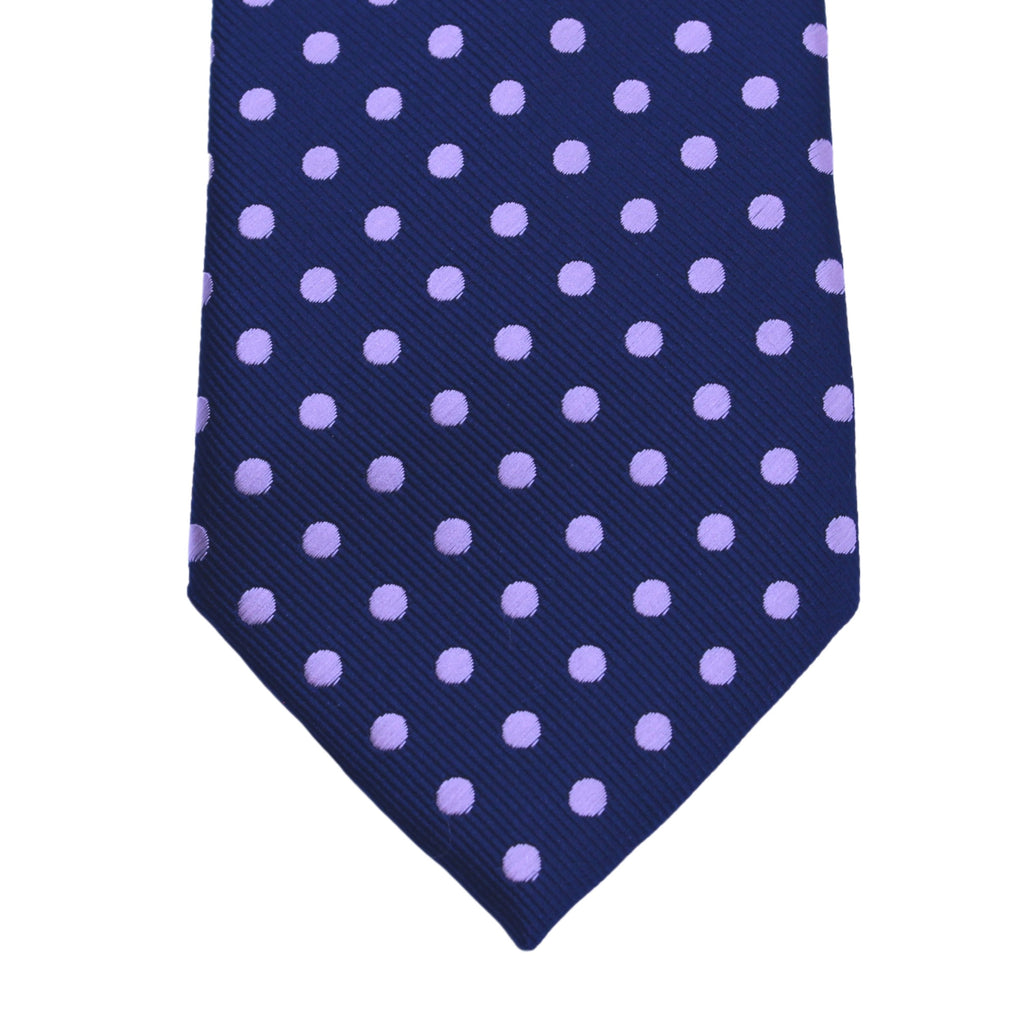 Classic Maxi Polka Dot tie - Cloud burst with biloba flower dots