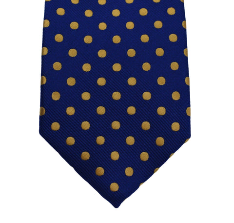 Classic Maxi Polka Dot tie - Bunting with luxor gold dots