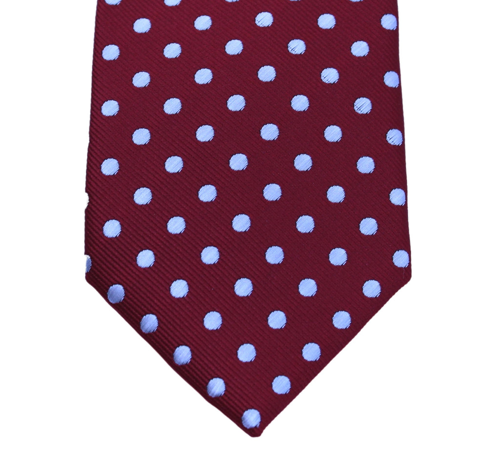 Classic Maxi Polka Dot tie - Bordeaux with Perano dots