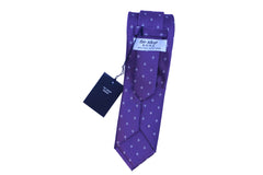 Classic French Lily Tie - Blue violet with white lily