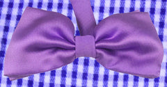 AMETHYST PURPLE, SOLID, TWILL, READY-MADE SILK BOW TIE - CRAVATTA PAPILLON IN SETA, VIOLA AMETISTA TIE SHOP ROME