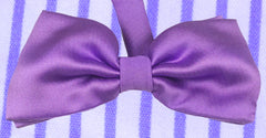 AMETHYST PURPLE, SOLID, TWILL, READY-MADE SILK BOW TIE - CRAVATTA PAPILLON IN SETA, VIOLA AMETISTA TIE SHOP ROME