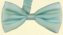PADUA BLUE, SOLID, TWILL, READY_MADE BOW TIE MADE IN SILK  - CRAVATTA PAPILLON, IN SETA, TINTA UNITA, AZZURRO PADUA