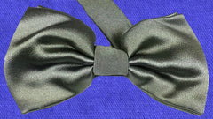 STACK GREY, TWILL, READY-TIED, SILK BOW TIE MADE IN SILK DARKBLUE