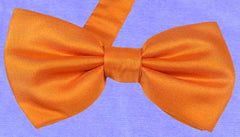 SUN ORANGE, SOLID, TWILL, READY-MADE BOW TIE MADE IN SILK  - CRAVATTA PAPILLON IN SETA, TINTA UNITA, ARANCIONE SOLE TIESHOPROME