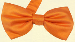 SUN ORANGE, SOLID, TWILL, READY-MADE BOW TIE MADE IN SILK  - CRAVATTA PAPILLON IN SETA, TINTA UNITA, ARANCIONE SOLE TIESHOPROME