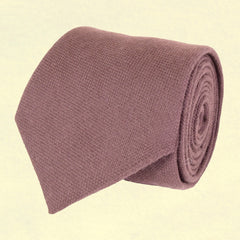 TURKISH ROSE, WOOL NECKTIE HANDMADE IN ITALY LIMITED EDITION, BASKET CASE TEXTURE