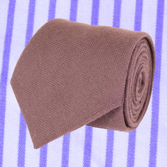 TURKISH ROSE, WOOL NECKTIE HANDMADE IN ITALY LIMITED EDITION, BASKET CASE TEXTURE