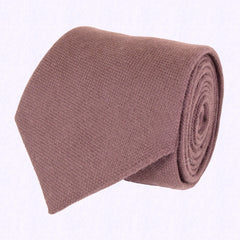 TURKISH ROSE, WOOL NECKTIE HANDMADE IN ITALY LIMITED EDITION, BASKET CASE TEXTURE