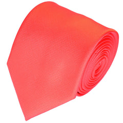 BITTERSWEET-RED, TWILL-WEAVED, SOLID, SILK STANDARD NECKTIE, CRAVATTA, SETA, ROSSO DOLCEAMARO TIE SHOP ROME