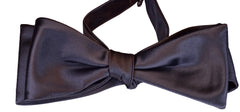 BLACK, SOLID, NON-READY-TIED SILK BOWTIE CRAVATTA, SETA, NERA, PAPILLION  TIE SHOP ROME