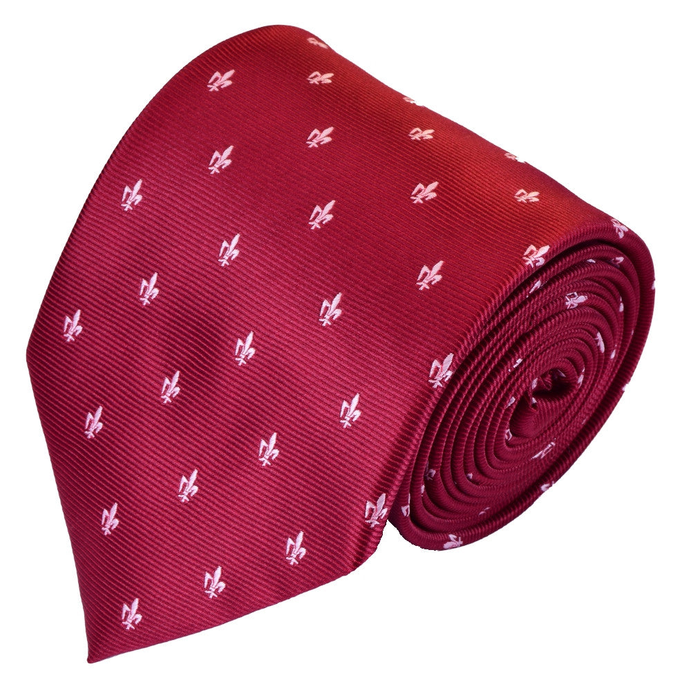 BURGUNDY GIGLI, STANDARD TIE - TIE SHOP ROME