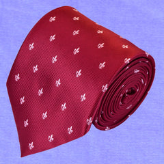 BURGUNDY GIGLI, STANDARD TIE - TIE SHOP ROME