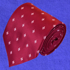 BURGUNDY GIGLI, STANDARD TIE - TIE SHOP ROME