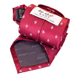 BURGUNDY GIGLI, STANDARD TIE - TIE SHOP ROME