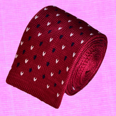 BURGUNDY KNIT, MAGLINA TIE - TIE SHOP ROME