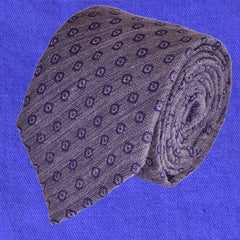 COLD PURPLE GEOMETRIC WOOL NECKTIE, HANDMADE IN ITALY, TWILL FABRIC - CRAVATTA FATTA A MANO IN ITALY VIOLA FREDDO, FANTASIE GEOMETRICHE, TESSUTO TWILL TIESHOPROMA 