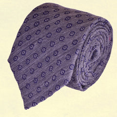 COLD PURPLE GEOMETRIC WOOL NECKTIE, HANDMADE IN ITALY, TWILL FABRIC - CRAVATTA FATTA A MANO IN ITALY VIOLA FREDDO, FANTASIE GEOMETRICHE, TESSUTO TWILL TIESHOPROMA 