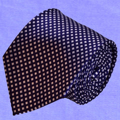 CHECK DARK-BLUE, STANDARD TIE - TIE SHOP ROME