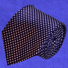CHECK DARK-BLUE, STANDARD TIE - TIE SHOP ROME