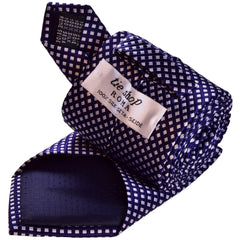 CHECK DARK-BLUE, STANDARD TIE - TIE SHOP ROME