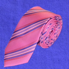 LAVENDER STRIPES, SKINNY TIE - TIE SHOP ROME