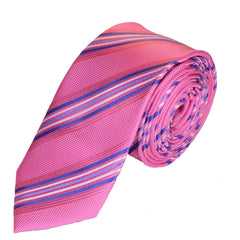 LAVENDER STRIPES, SKINNY TIE - TIE SHOP ROME