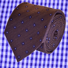 MELANZANA BROWN, wool ties - TIE SHOP ROME