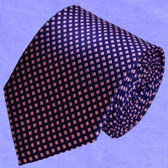 CHECK BLUE, STANDARD TIE - TIE SHOP ROME