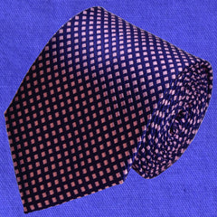 CHECK BLUE, STANDARD TIE - TIE SHOP ROME