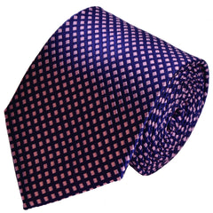 CHECK BLUE, STANDARD TIE - TIE SHOP ROME
