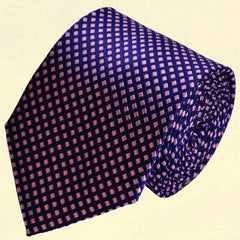 CHECK BLUE, STANDARD TIE - TIE SHOP ROME