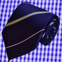 GREEN STRIPED, STANDARD TIE - TIE SHOP ROME