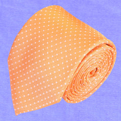 DOTTED PEACH, STANDARD TIE - TIE SHOP ROME