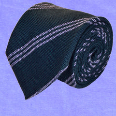 PEARL-GREEN, REGIMENTAL, WOOL NECKTIE HANDMADE IN ITALY BASKET WEAVE FABRIC - CRAVATTA IN LANA REGIMENTAL VERDE PERLA, FATTA A MANO ITALIA, TESSITURA A CANESTRO - TIESHOPROME