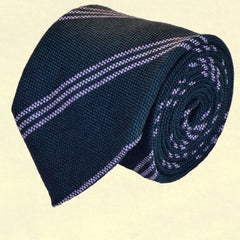 PEARL-GREEN, REGIMENTAL, WOOL NECKTIE HANDMADE IN ITALY BASKET WEAVE FABRIC - CRAVATTA IN LANA REGIMENTAL VERDE PERLA, FATTA A MANO ITALIA, TESSITURA A CANESTRO - TIESHOPROME