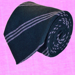 PEARL-GREEN, REGIMENTAL, WOOL NECKTIE HANDMADE IN ITALY BASKET WEAVE FABRIC - CRAVATTA IN LANA REGIMENTAL VERDE PERLA, FATTA A MANO ITALIA, TESSITURA A CANESTRO - TIESHOPROME