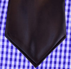 SOLID BLACK, SATIN SILK ASCOT TIE , ASCOT IN SETA NERO - TIE SHOP ROME