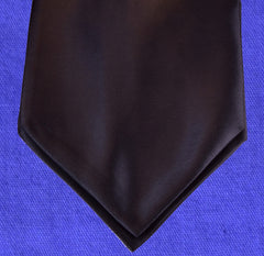 SOLID BLACK, SATIN SILK ASCOT TIE , ASCOT IN SETA NERO - TIE SHOP ROME