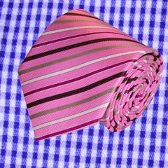 PINK STRIPES, Vintage Necktie - TIE SHOP ROME